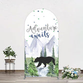 Lofaris Jungle Mountain Bear Forest Baby Shower Arch Backdrop
